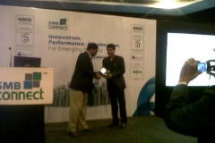Receiving memento for Speaker on 'Cloud Computing' ar SMB-Connect Conference at Chrome Hotel, Kolkata on 21 December 2012