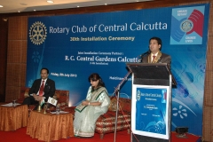 After taking over as PRESIDENT of Rotary Club of Central Calcutta at its 30th Installation Ceremony on 5th July 2013 at Halidrams Banquets, Kolkata — 5th July 2013